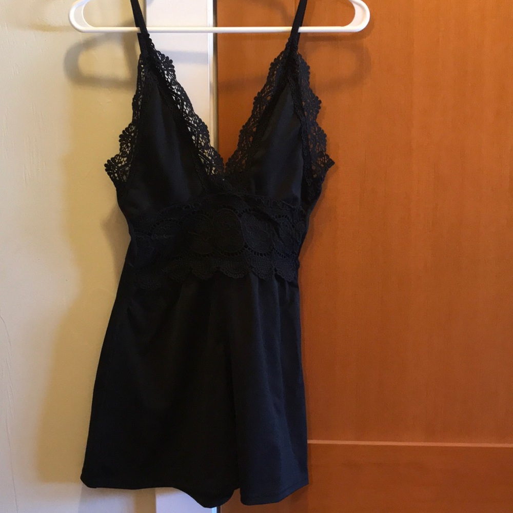 PLT Black Lace Romper